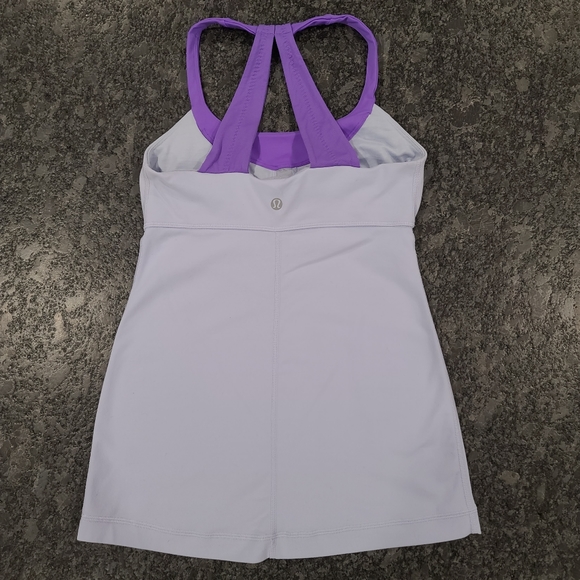 Lululemon Scoop Me Up Tank Built-In Bra Power Purple Racerback Halter Size 4 - Picture 6 of 14